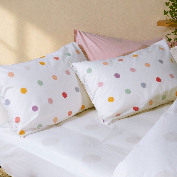 Παπλωματοθήκη Μονή (Σετ 160x240) 2 Όψεων Nef-Nef Homeware Junior Dots Ecru