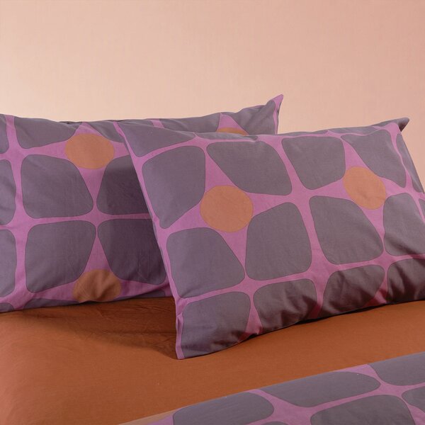 Παπλωματοθήκη Μονή (Σετ 170x240) 2 Όψεων Nef-Nef Homeware Casual Coreo Mauve