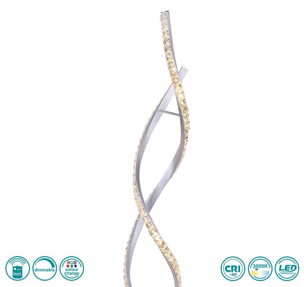 Φωτιστικό Δαπέδου Globo Lighting Pilla 67109-24S Χρώμιο