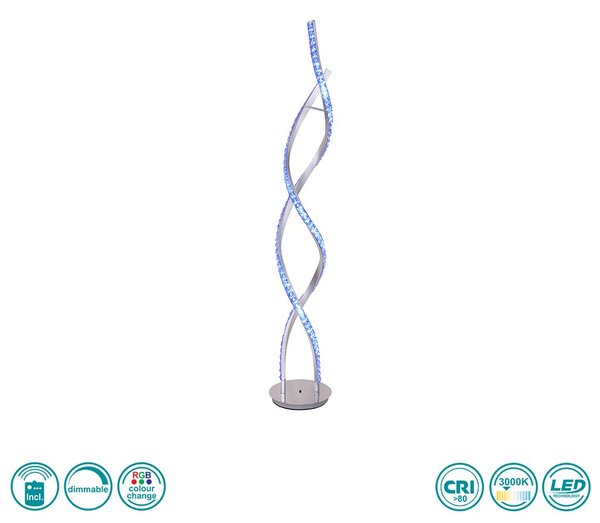 Φωτιστικό Δαπέδου Globo Lighting Pilla 67109-24S Χρώμιο