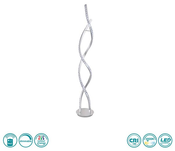 Φωτιστικό Δαπέδου Globo Lighting Pilla 67109-24S Χρώμιο
