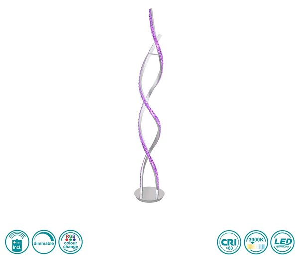 Φωτιστικό Δαπέδου Globo Lighting Pilla 67109-24S Χρώμιο
