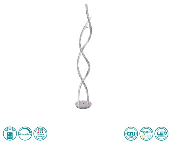 Φωτιστικό Δαπέδου Globo Lighting Pilla 67109-24S Χρώμιο
