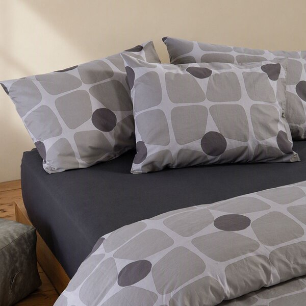 Παπλωματοθήκη Μονή (Σετ 170x240) 2 Όψεων Nef-Nef Homeware Casual Coreo Grey