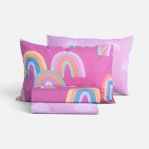 Παπλωματοθήκη Μονή (Σετ 160x240) Nef-Nef Homeware Junior Rainbow Mood