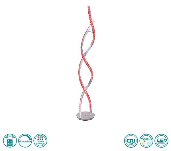 Φωτιστικό Δαπέδου Globo Lighting Pilla 67109-24S Χρώμιο