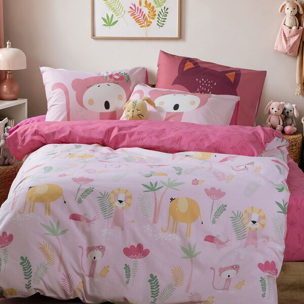 Παπλωματοθήκη Μονή (Σετ 160x240) 2 Όψεων Nef-Nef Homeware Junior Wild & Sweet