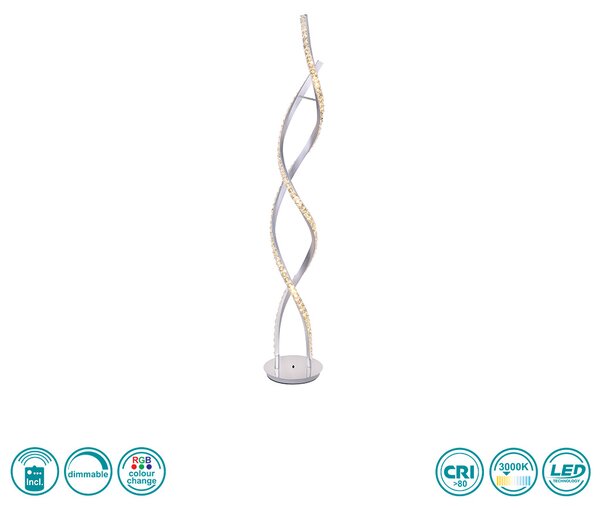 Φωτιστικό Δαπέδου Globo Lighting Pilla 67109-24S Χρώμιο