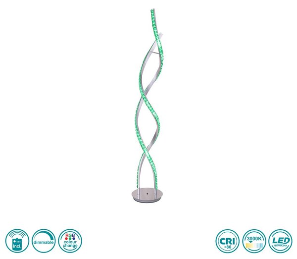 Φωτιστικό Δαπέδου Globo Lighting Pilla 67109-24S Χρώμιο