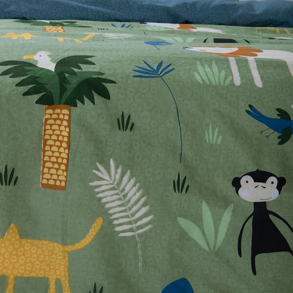Παπλωματοθήκη Μονή (Σετ 160x240) 2 Όψεων Nef-Nef Homeware Junior Jungle Mania