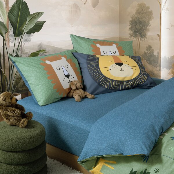 Παπλωματοθήκη Μονή (Σετ 160x240) 2 Όψεων Nef-Nef Homeware Junior Jungle Mania