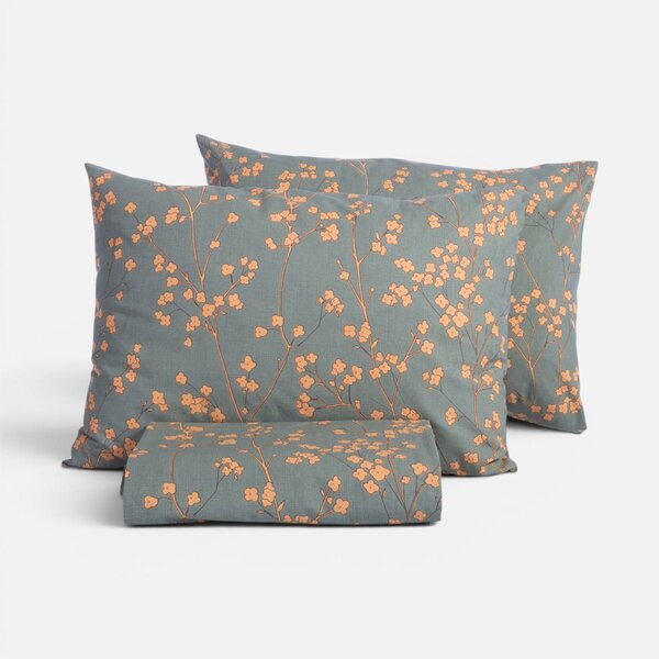 Παπλωματοθήκη Μονή (Σετ 170x240) 2 Όψεων Nef-Nef Homeware Floriva Green