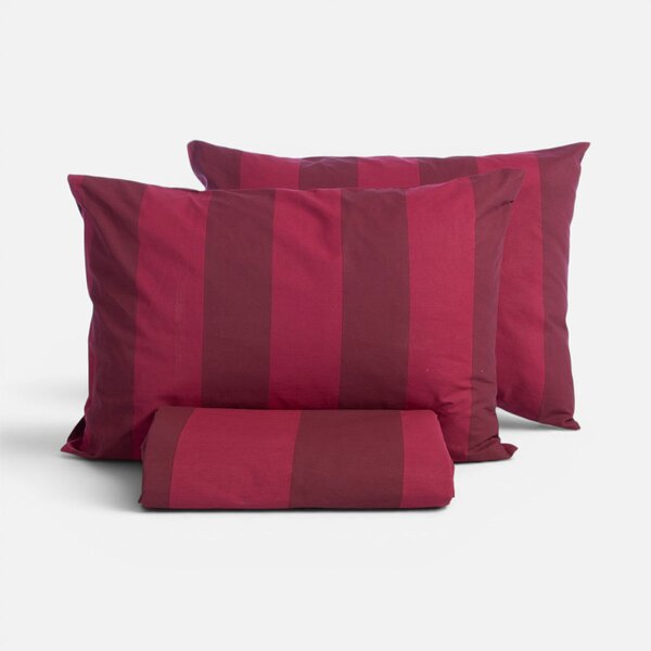 Παπλωματοθήκη Μονή (Σετ 170x240) 2 Όψεων Nef-Nef Homeware Casual Vertia Bordo
