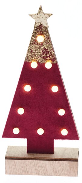 Χριστουγεννιάτικο Δεντράκι Με Led Aca Felt Xmas Tree Red X061011209