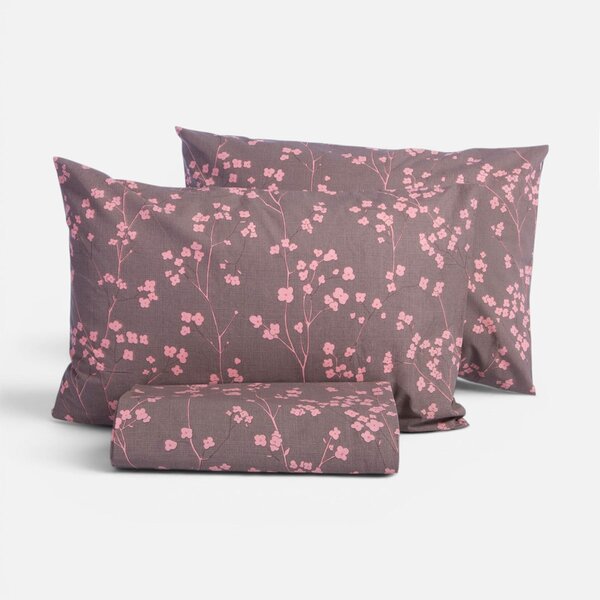 Παπλωματοθήκη Μονή (Σετ 170x240) 2 Όψεων Nef-Nef Homeware Floriva Brown