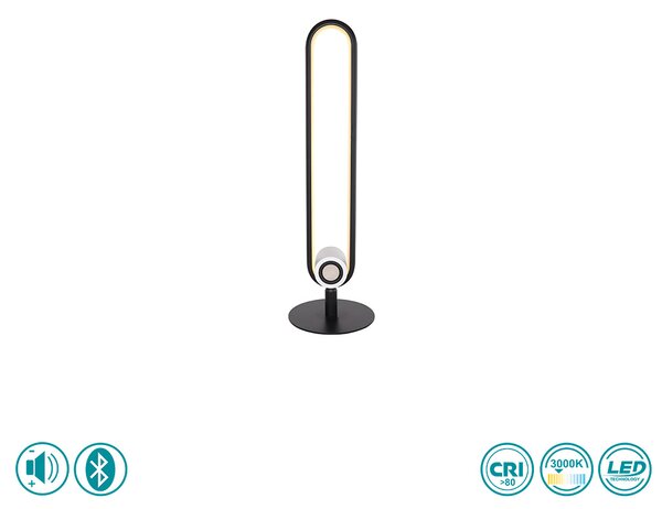 Φωτιστικό Πορτατιφ Globo Lighting Toppole 58007TL Μαύρο