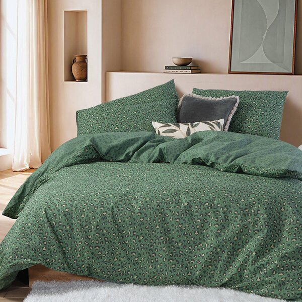 Παπλωματοθήκη Μονή (Σετ 170x240) 2 Όψεων Nef-Nef Homeware Wild Green