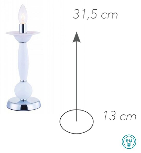 Λάμπα Επιτραπέζια Ακρυλική Fan Europe Estefan-L1 BCO 8031440355988 Λευκό
