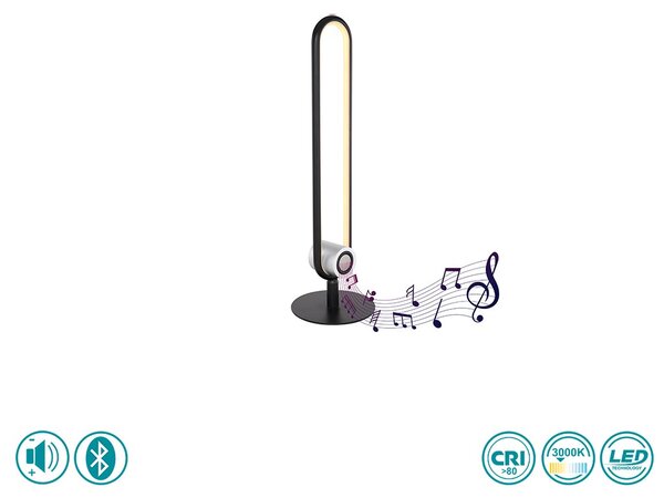 Φωτιστικό Πορτατιφ Globo Lighting Toppole 58007TL Μαύρο