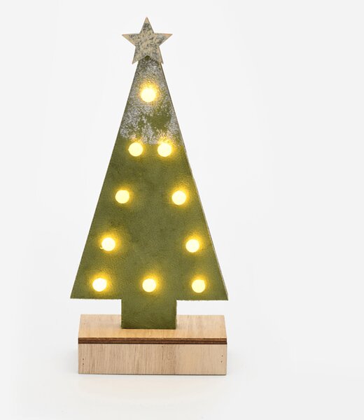 Χριστουγεννιάτικο Δεντράκι Με Led Aca Felt Xmas Tree Green X061011210