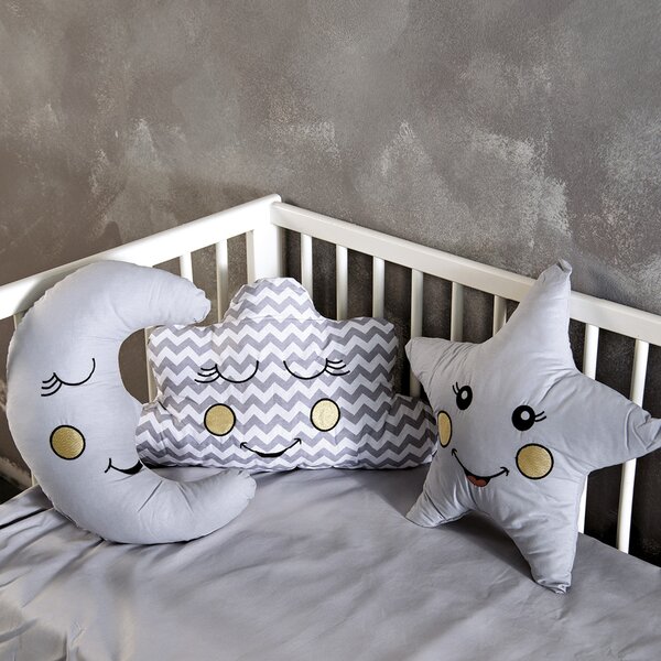 Διακοσμητικά Μαξιλάρια (Σετ 3τμχ) Sb Home Baby Deco Pillows Silver