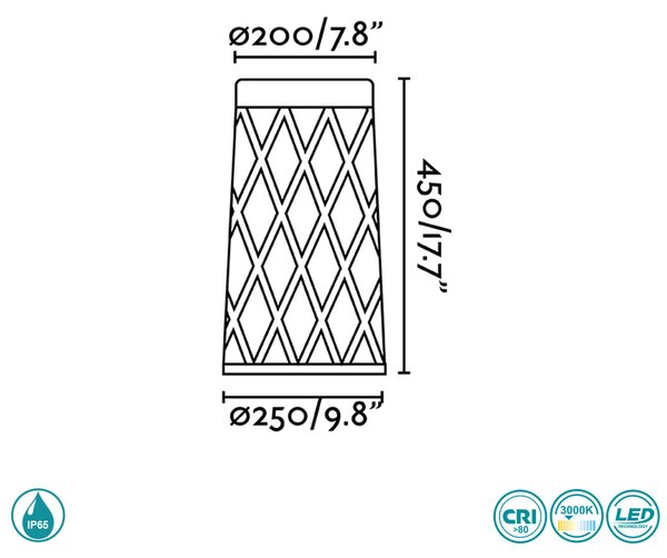 Φωτιστικό Επιδαπέδιο Εξωτερικού Χώρου Faro Shadow 72312 Ανθρακί