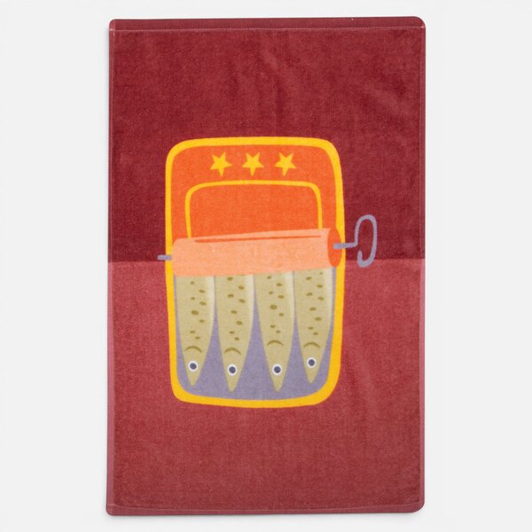 Πετσέτα Κουζίνας (40x60) Nef-Nef Homeware Sardines Bordo