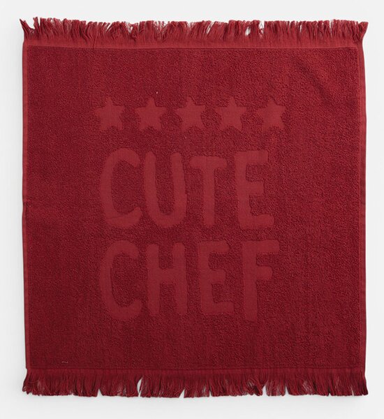 Πετσέτα Κουζίνας Φροτέ (50x50) Nef-Nef Homeware Cute Chef Bordo