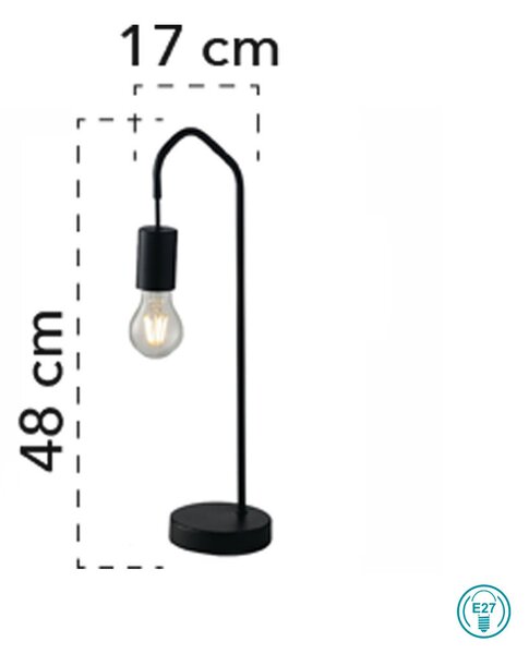 Λάμπα Επιτραπέζια Fan Europe Habitat-L NER 8031414869527 Μαύρη