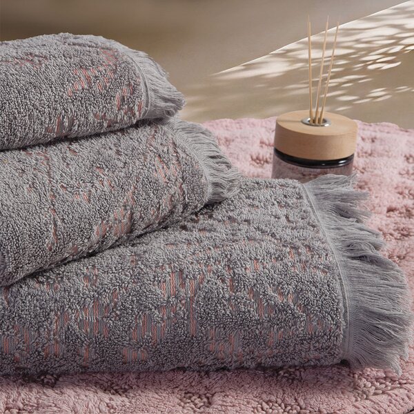 Πετσέτα Χεριών (30x50) Nef-Nef Homeware Saron Grey 550gsm