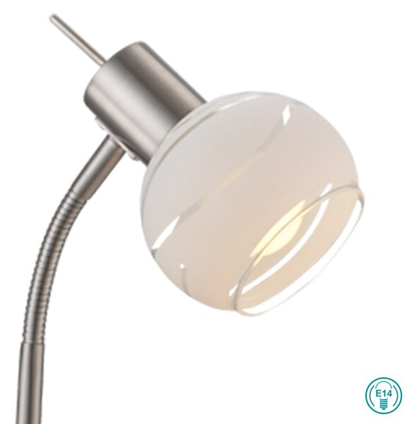 Πορτατίφ Globo Lighting Elliott 54341-1T Νίκελ Ματ
