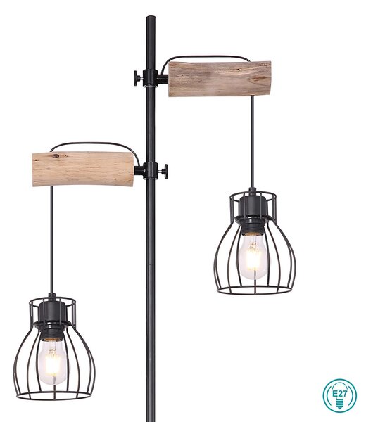 Φωτιστικό Δαπέδου Globo Lighting Mina 15326-2SN Μαύρο