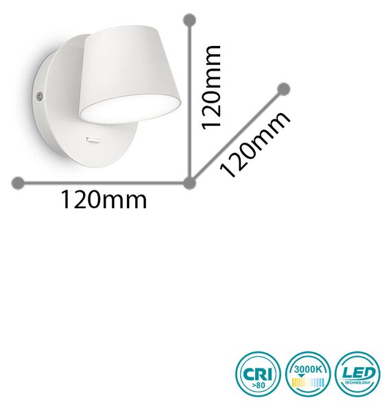 Απλίκα Ideal Lux Gim 167152 Λευκή