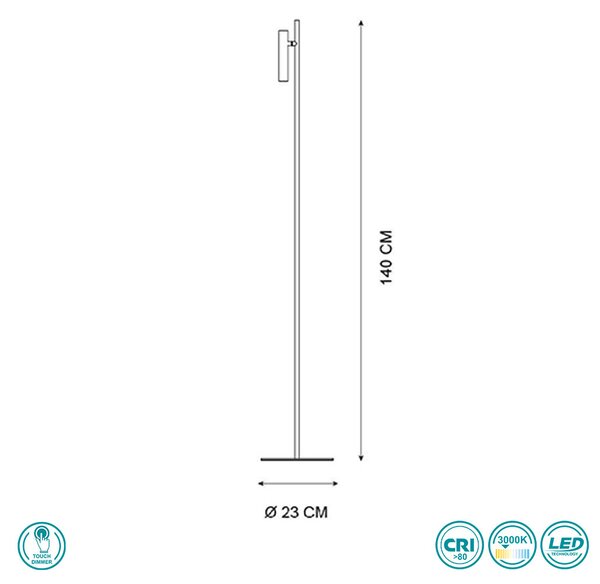 Φωτιστικό Δαπέδου LED Lucide Philon 79781-05-30