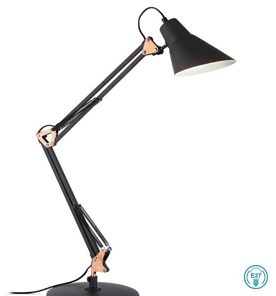 Φωτιστικό Γραφείου Ideal Lux Sally 061160 Μαύρο-Χαλκός