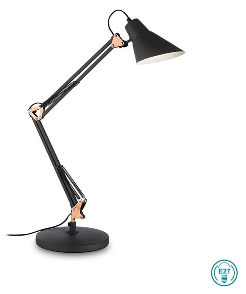 Φωτιστικό Γραφείου Ideal Lux Sally 061160 Μαύρο-Χαλκός