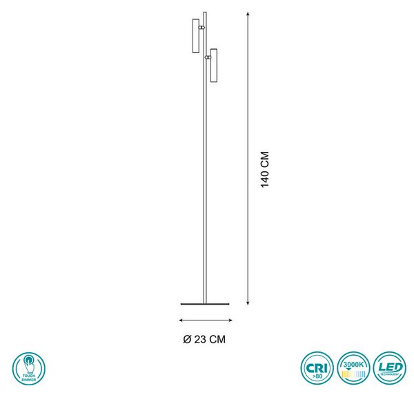Φωτιστικό Δαπέδου LED Lucide Philon 79781-10-30