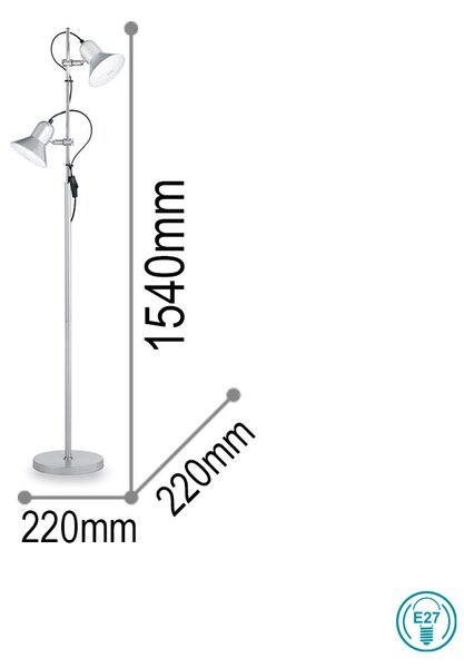 Φωτιστικό Δαπέδου Ideal Lux Polly 061115 Λευκό