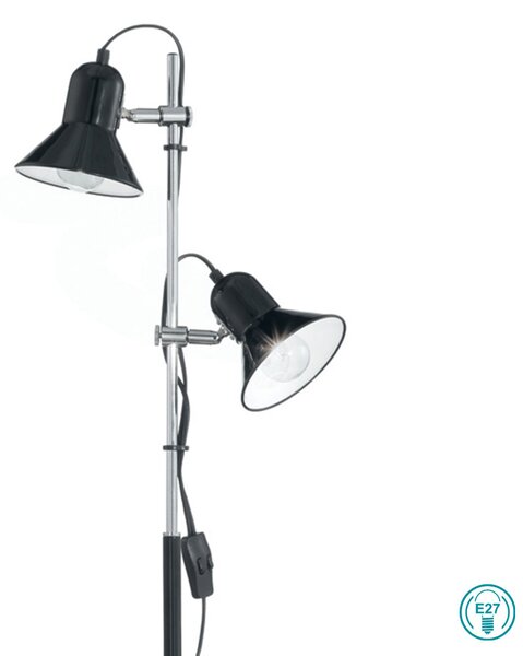 Φωτιστικό Δαπέδου Ideal Lux Polly 061139 Μαύρο