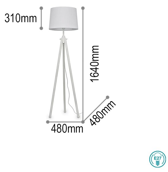 Φωτιστικό Δαπέδου Ideal Lux York 121406 Λευκό