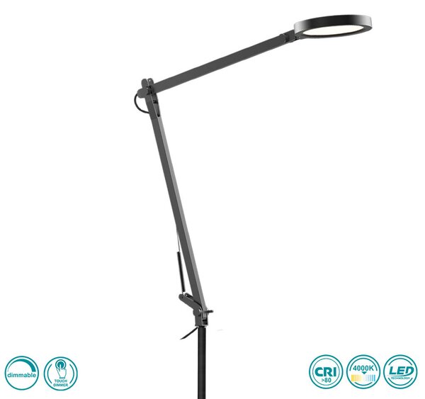 Φωτιστικό Δαπέδου Ideal Lux Futura 204949 Μαύρο
