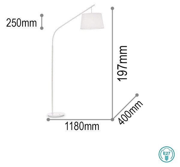 Φωτιστικό Δαπέδου Ideal Lux Daddy 110356 Λευκό