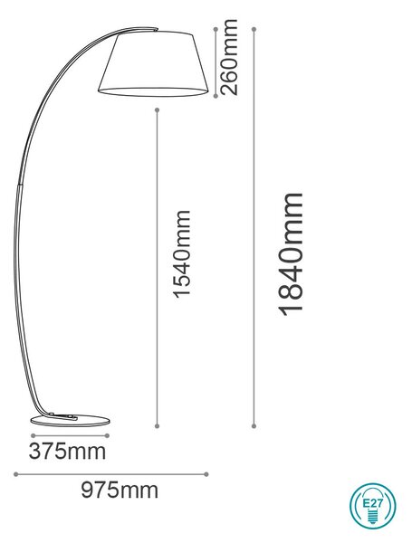 Φωτιστικό Δαπέδου Ideal Lux Pagoda 051741 Λευκό