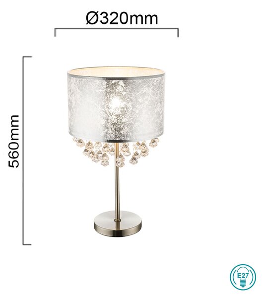 Πορτατίφ Globo Lighting Amy 15188T3 Ασημί