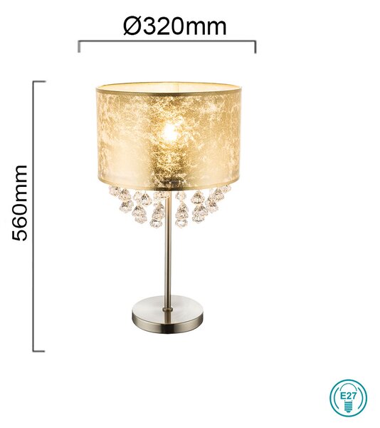 Πορτατίφ Globo Lighting Amy 15187T3 Χρυσό