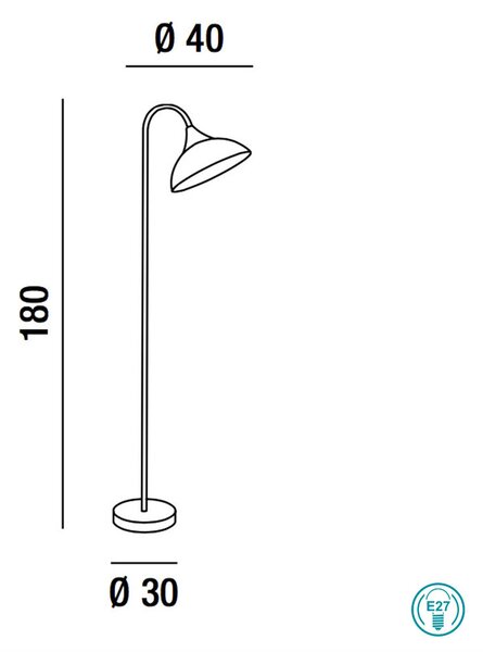Φωτιστικό Δαπέδου Perenz Swan 6260 N Μαύρο
