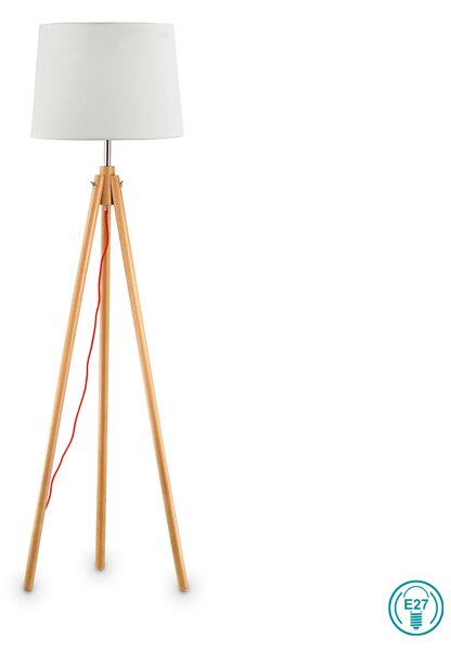 Φωτιστικό Δαπέδου Ideal Lux York 089805 Φυσικό Ξύλο