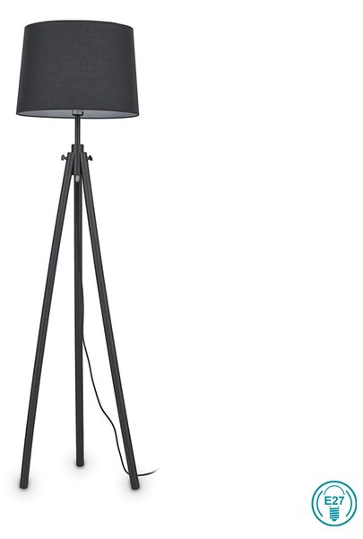 Φωτιστικό Δαπέδου Ideal Lux York 121437 Μαύρο