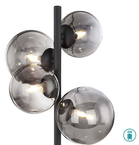 Πορτατίφ Globo Lighting Riha 56133-4T Μαύρο