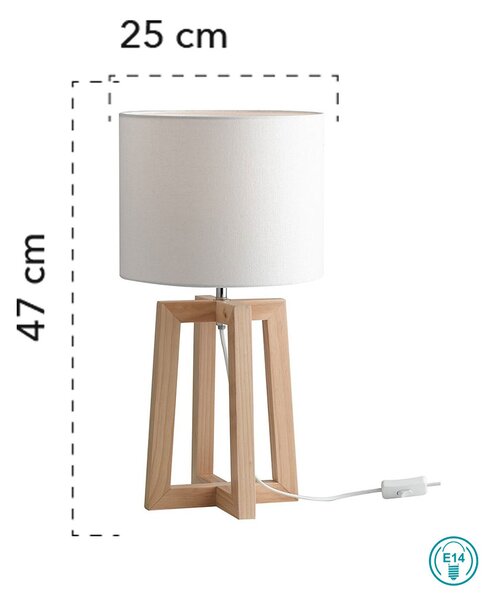 Λάμπα Επιτραπέζια Fan Europe Berry-L 8031440363792 Φυσικό Ξύλο